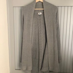 Old Navy Cable Knit Thick Long Cardigan - Gray